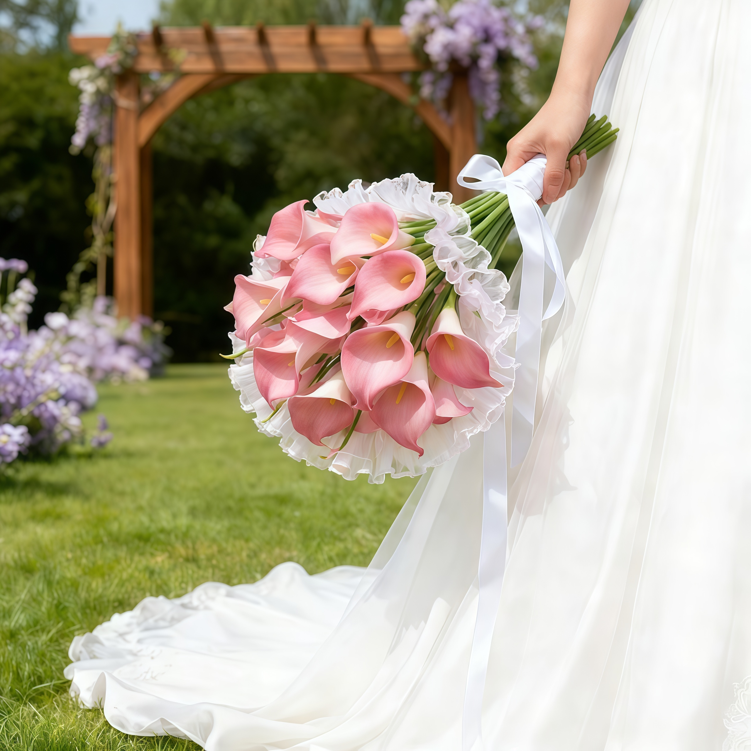 16Pcs Faux Calla Lily Floral Arrangement for Home Decor