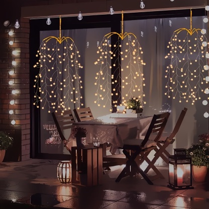 3-Pack Willow Hanging Fairy String Lights