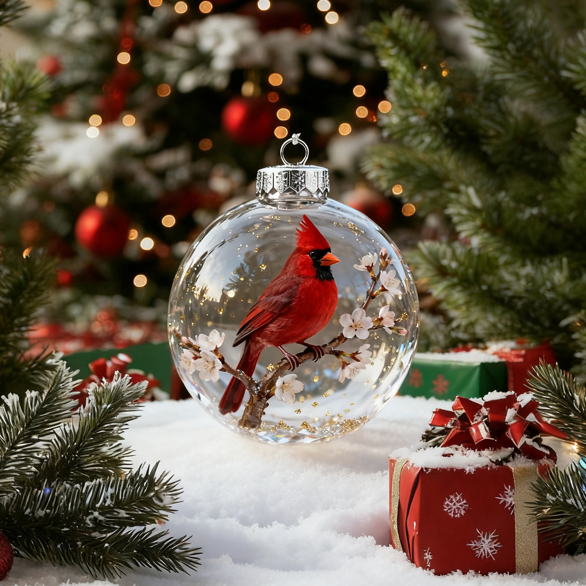 Nature’s Birds Crystal Glass Ornament