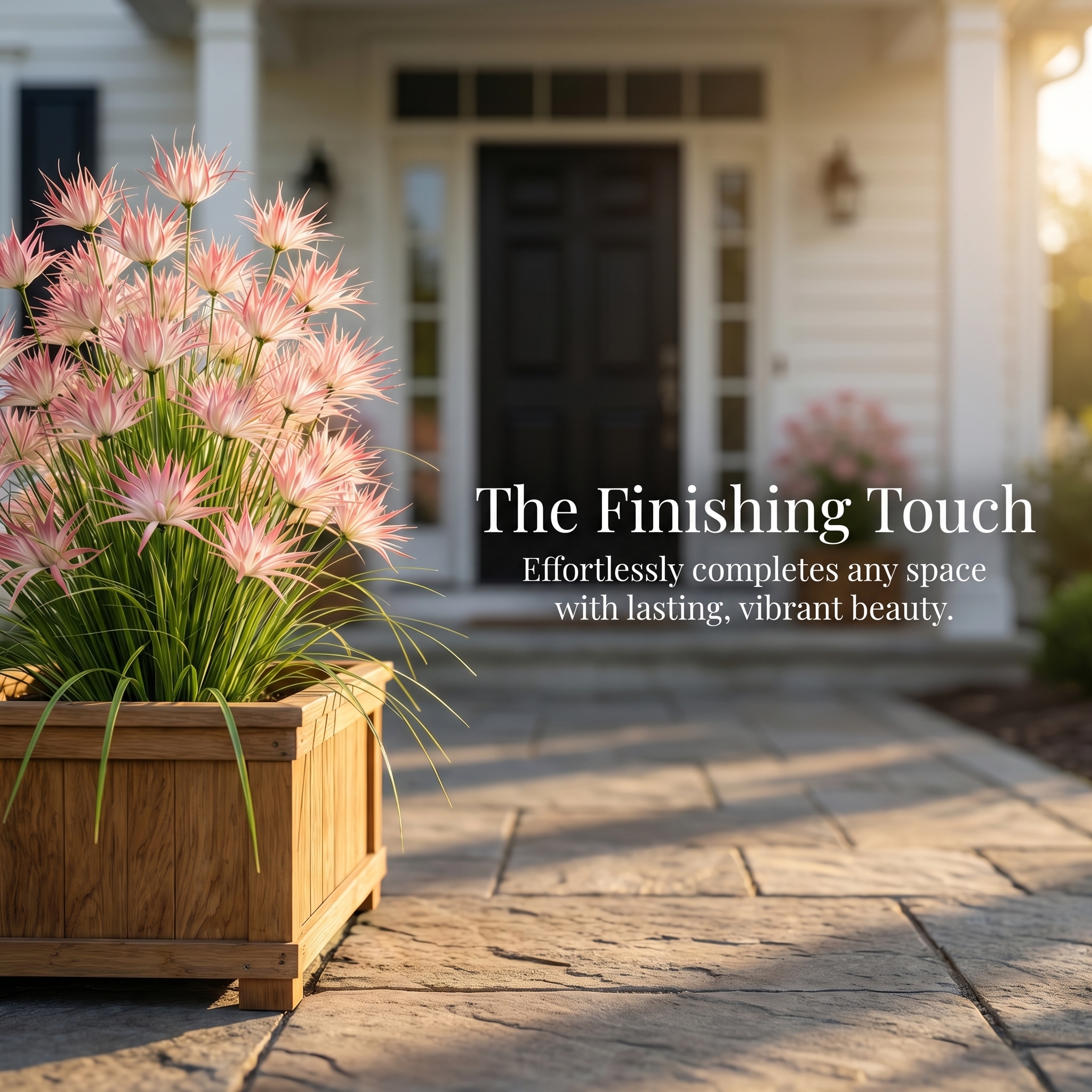 Sunny Bloom Faux Blush Meadow Grass