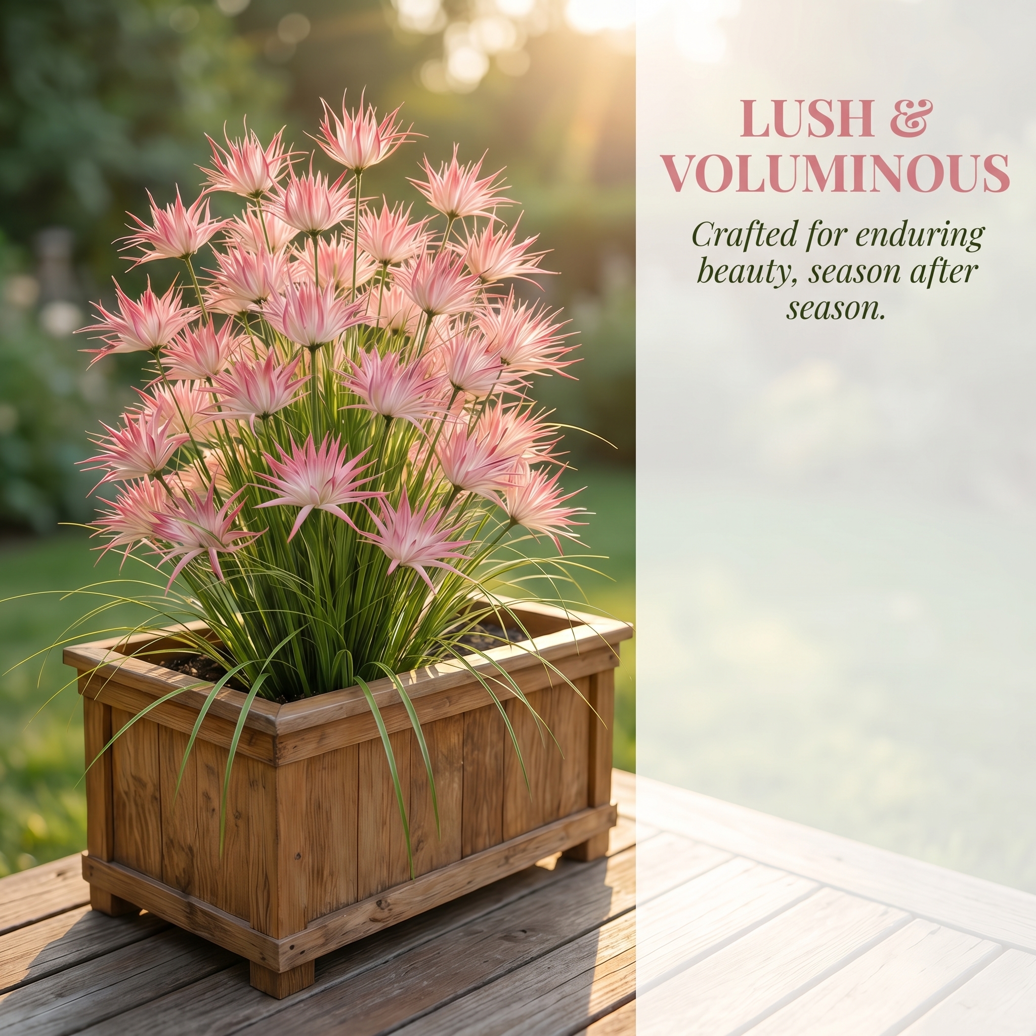 Sunny Bloom Faux Blush Meadow Grass