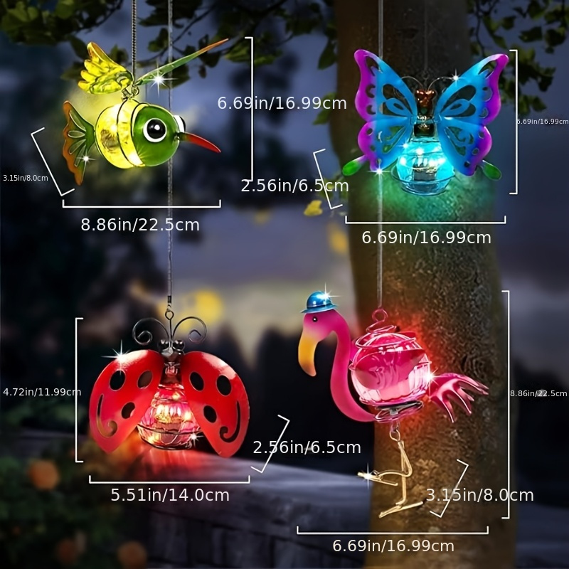 Solar Hanging Insect Lights LED Outdoor Waterproof