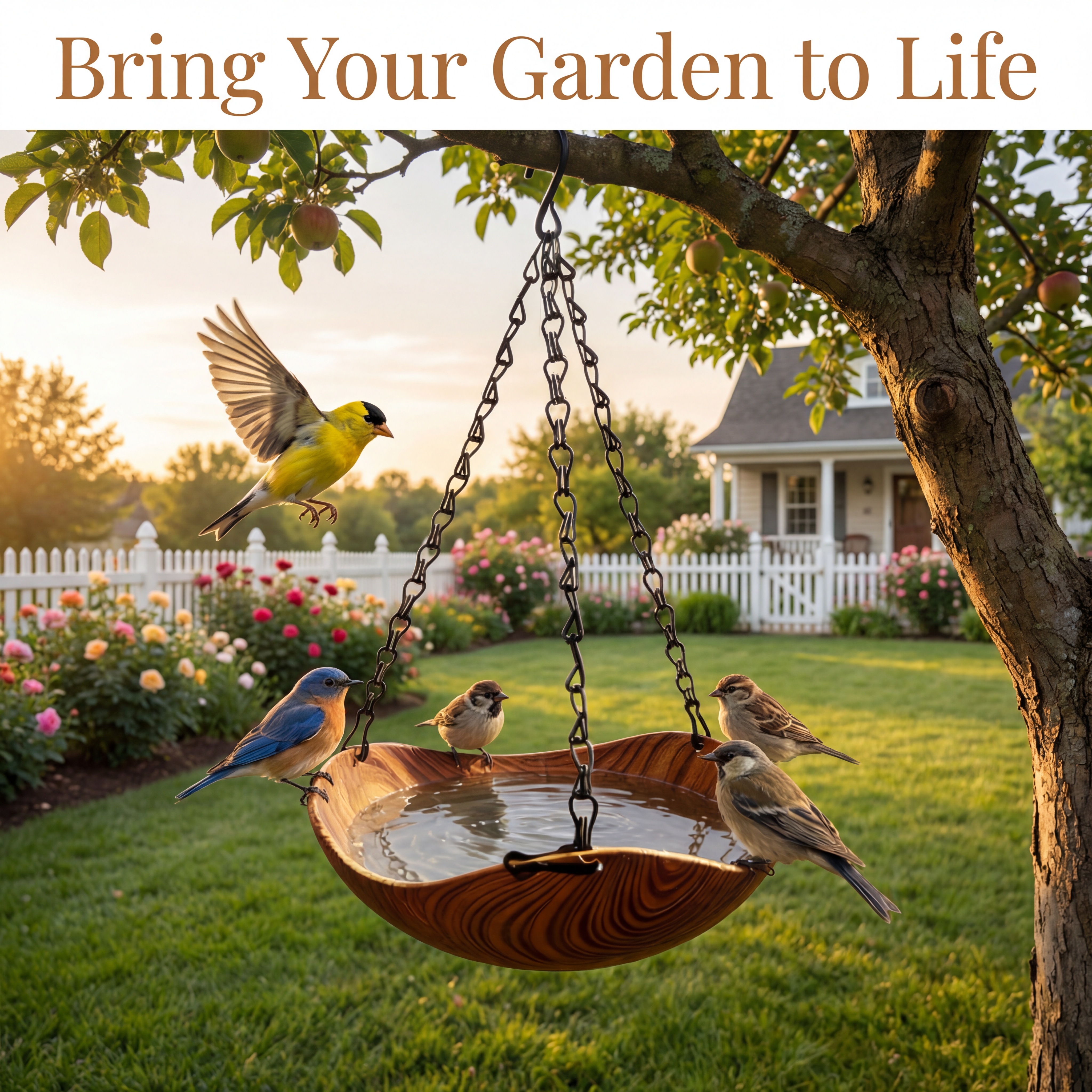 Hanging Bird Bath for a Peaceful Garden