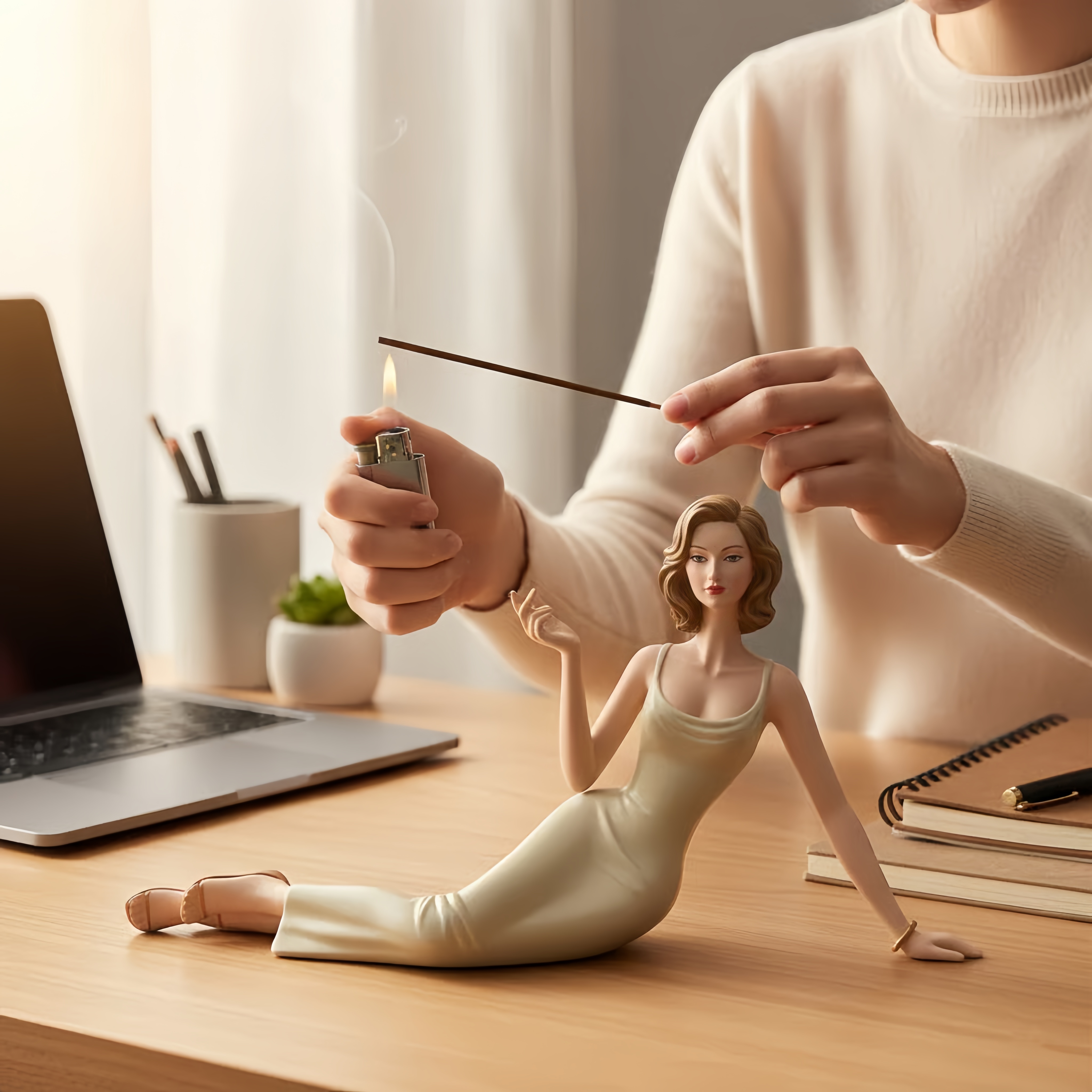 Handcrafted Ceramic Aroma Statue – Where Sculpture Meets Serenity