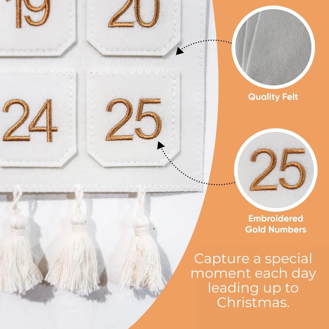 Photo Advent Calendar Countdown with Pockets
