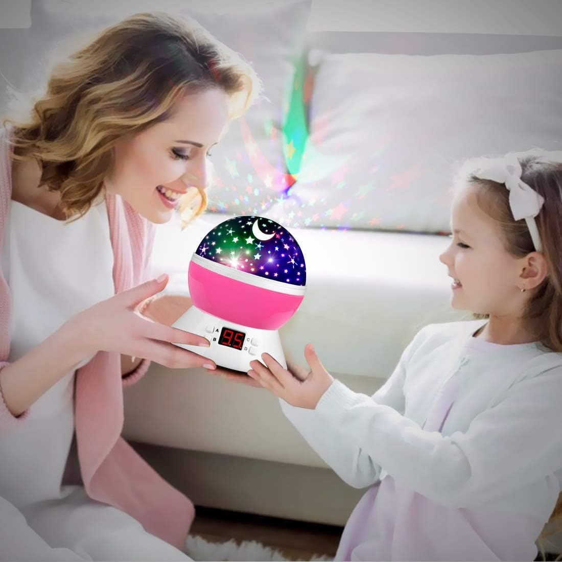Snowflake Projector Night Light with Timer