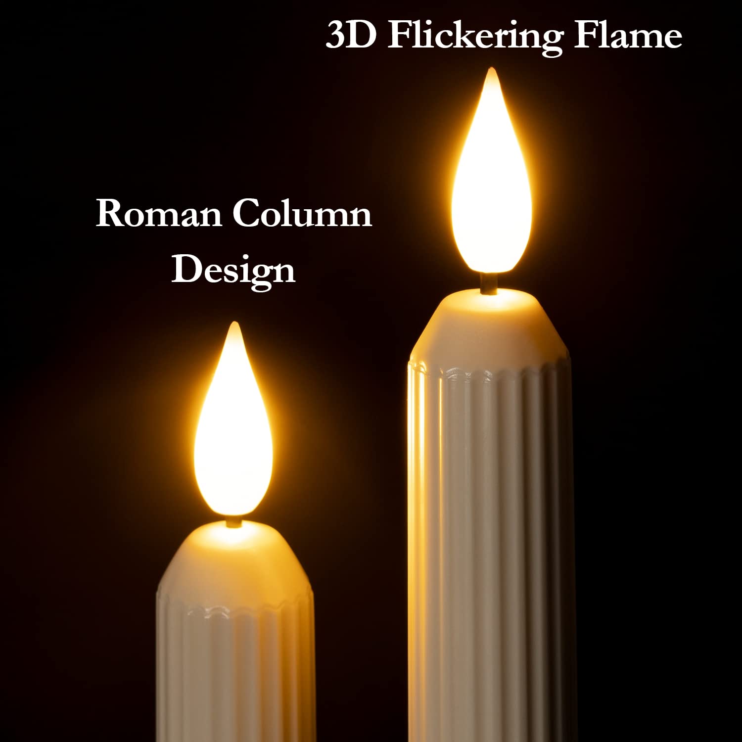 6 Pack Flameless LED Window Candles with Dusk to Dawn Sensor & Suction Cups