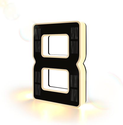 Modern Solar LED Illuminated House Number