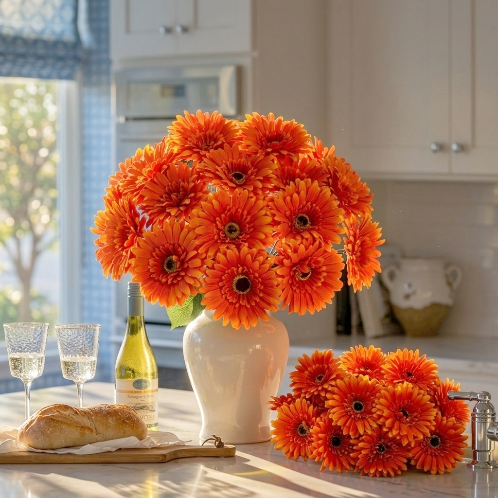 Full Bloom Artificial Daisy Bouquet For Home Décor