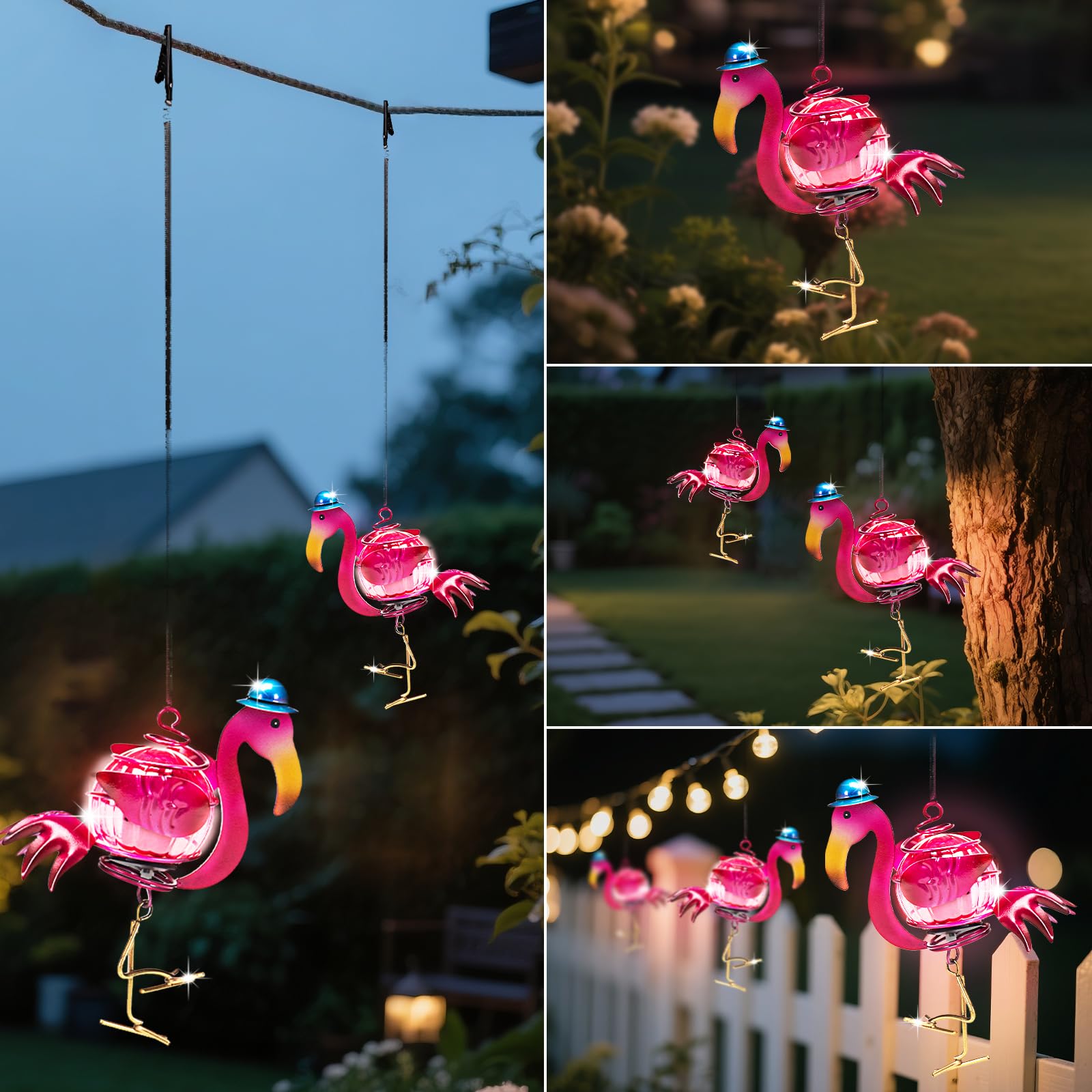 Solar Hanging Insect Lights LED Outdoor Waterproof