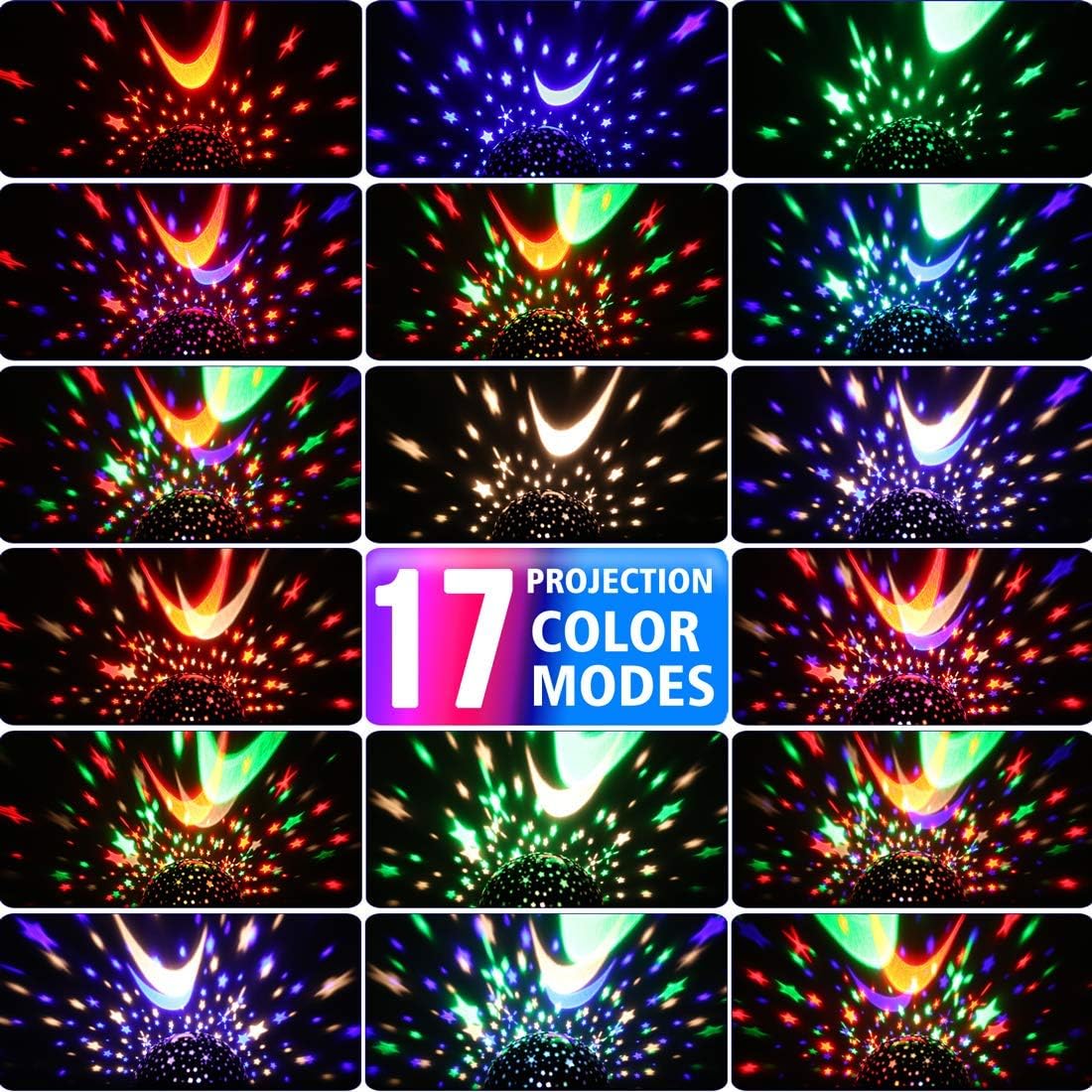 Snowflake Projector Night Light with Timer