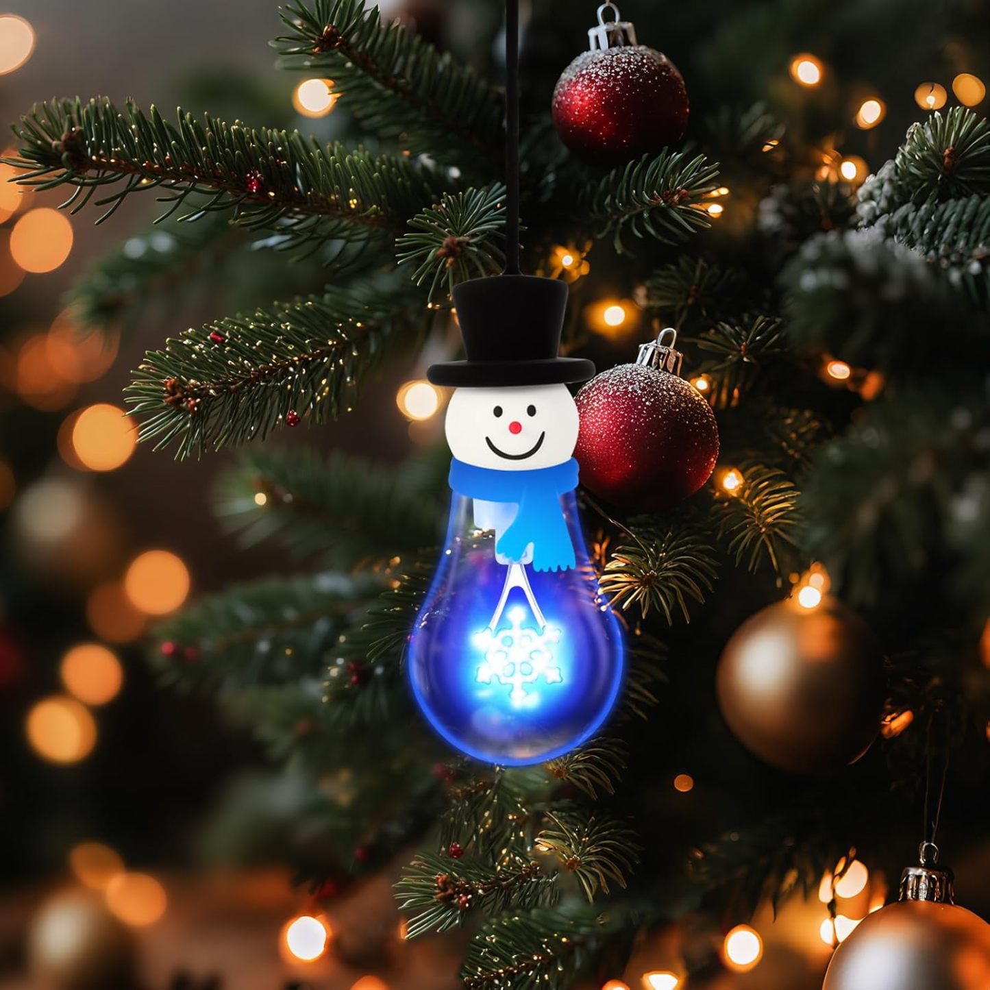 Christmas Snowman Bulb Light Hanging Night Light