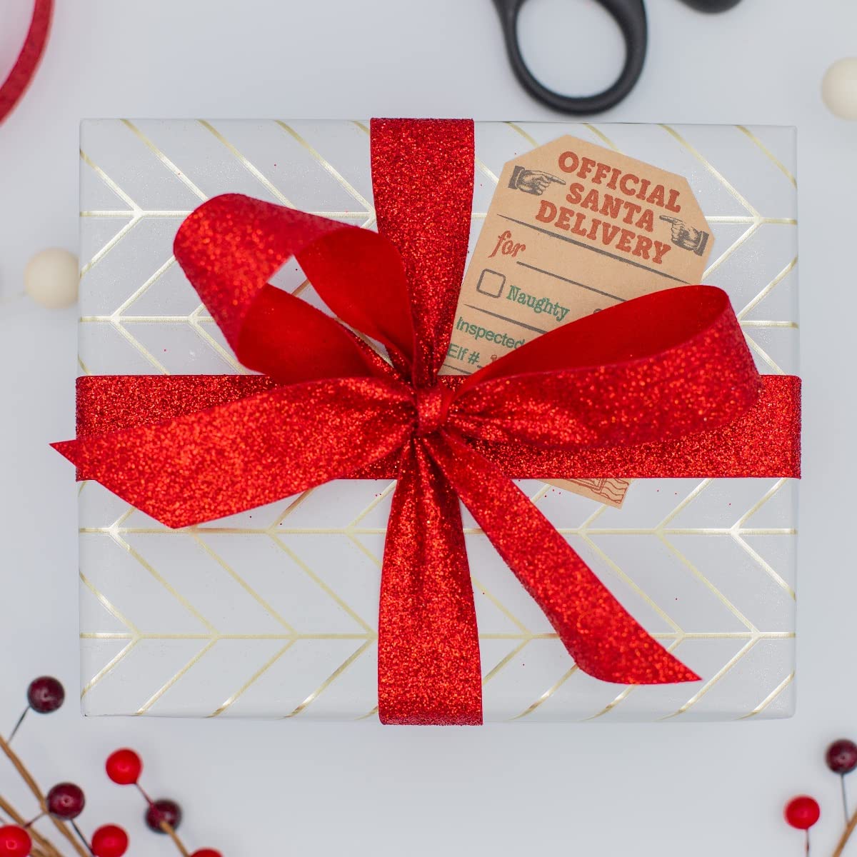 Natural Kraft Christmas Gift Tag Stickers