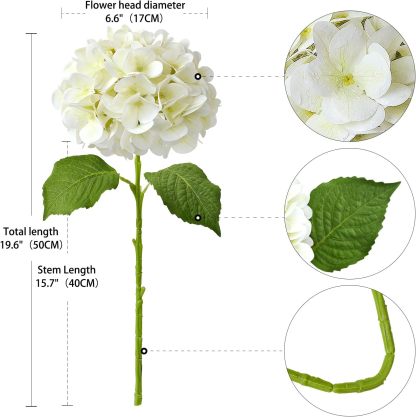 UV Resistant Hydrangea Stem for Indoor and Outdoor Decor