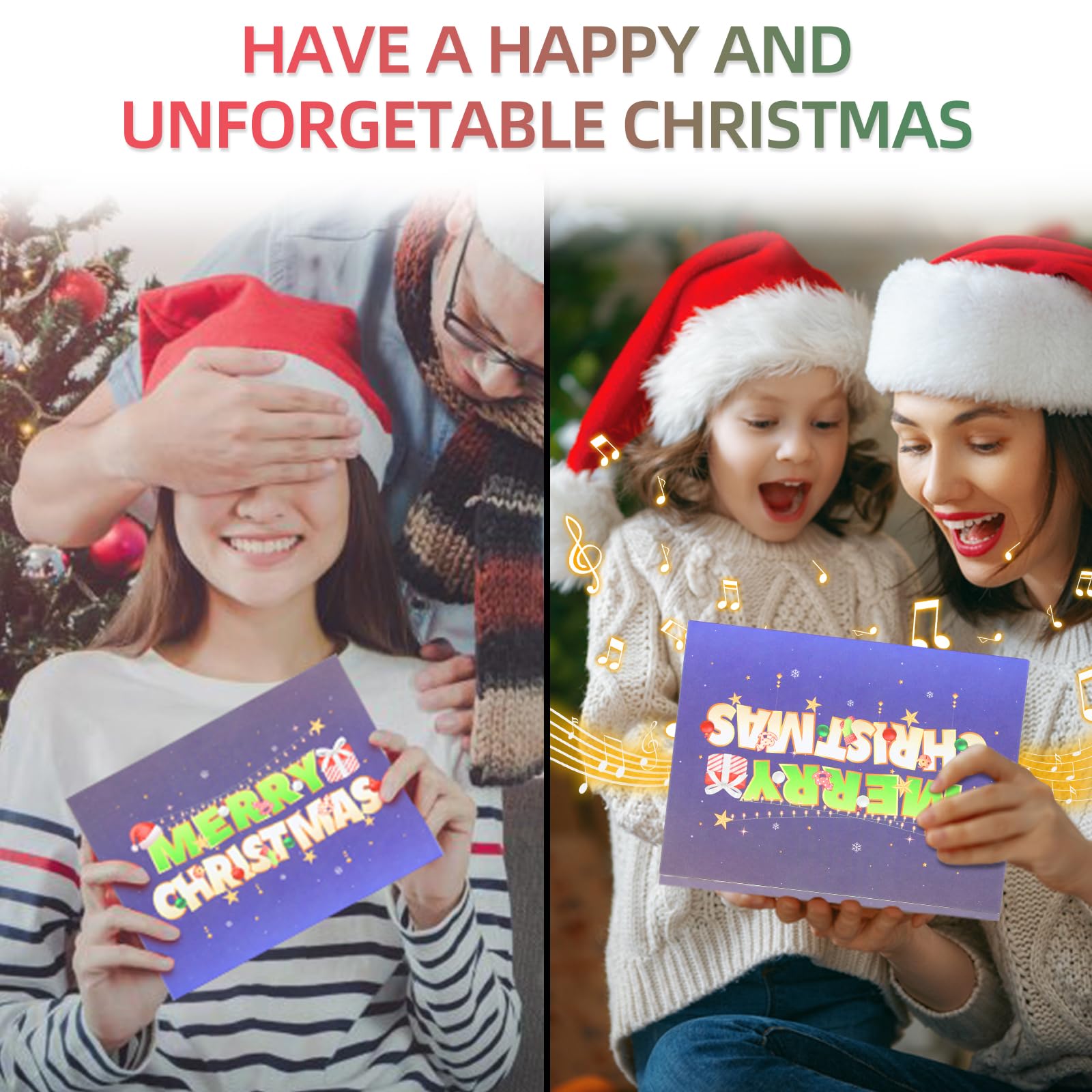 LIGHTS & MUSIC 3D Pop Up Firework Christmas Card