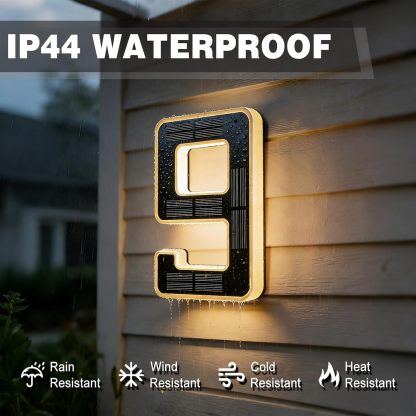 Modern Solar LED Illuminated House Number