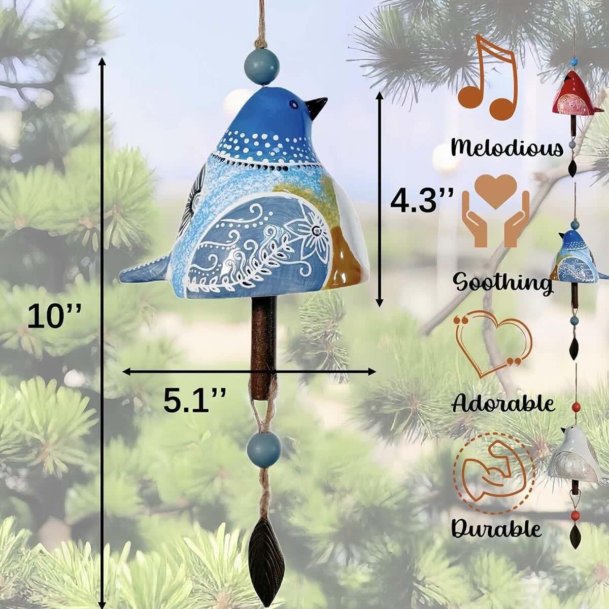 Bird Wind Chimes Outdoor & Indoor Decor