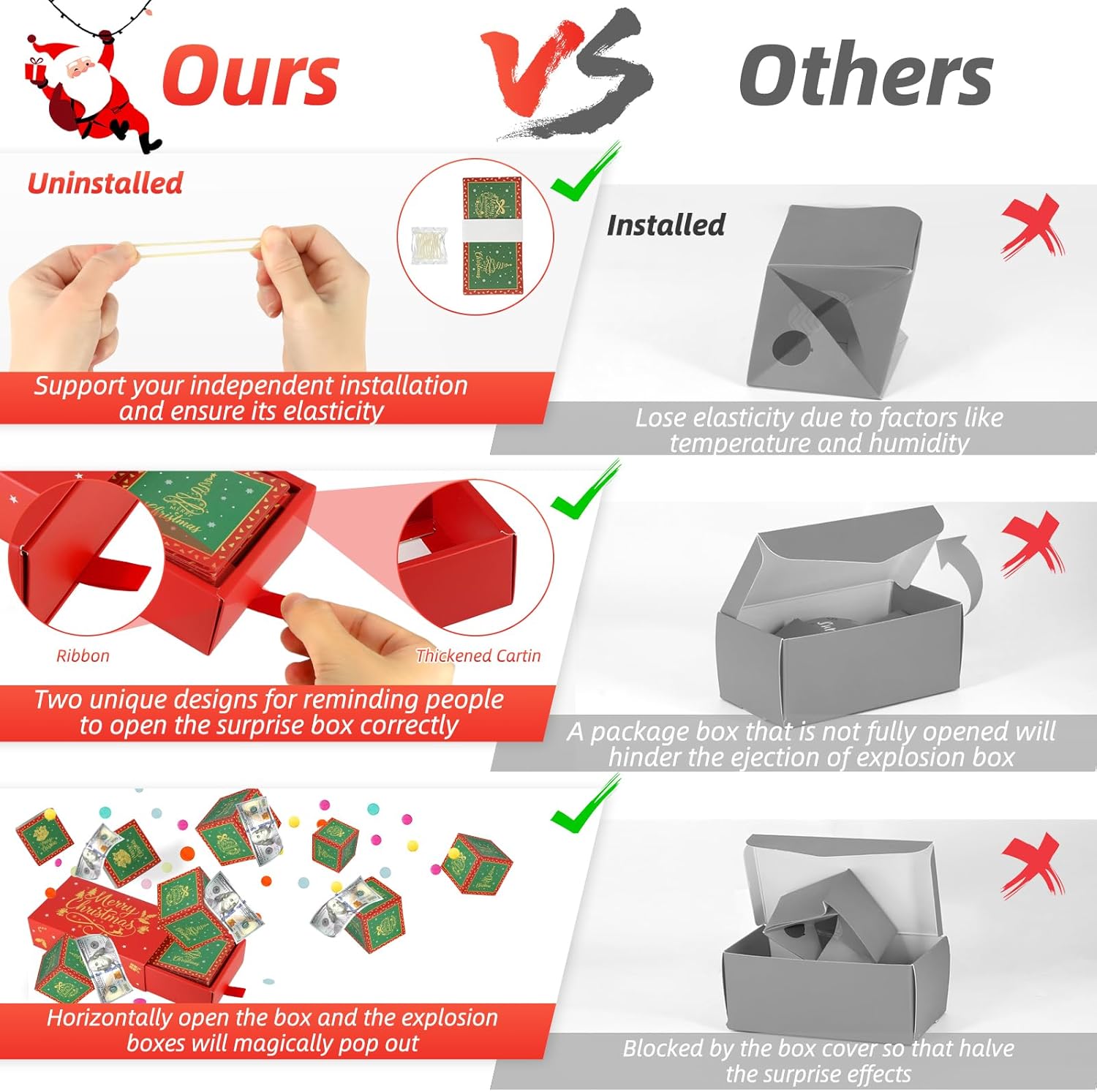 Christmas Surprise Gift Box Explosion for Money
