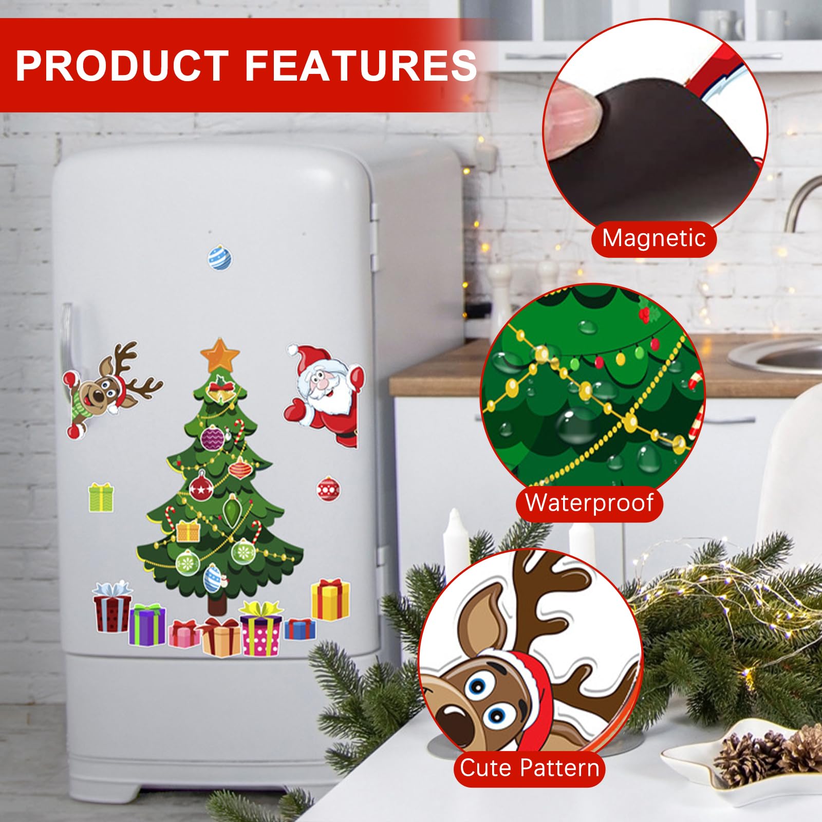 Christmas Tree Fridge Magnet Set
