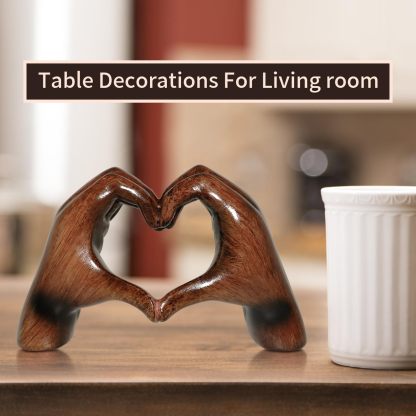 Love Hands Heart Sculpture for Tabletop Decor