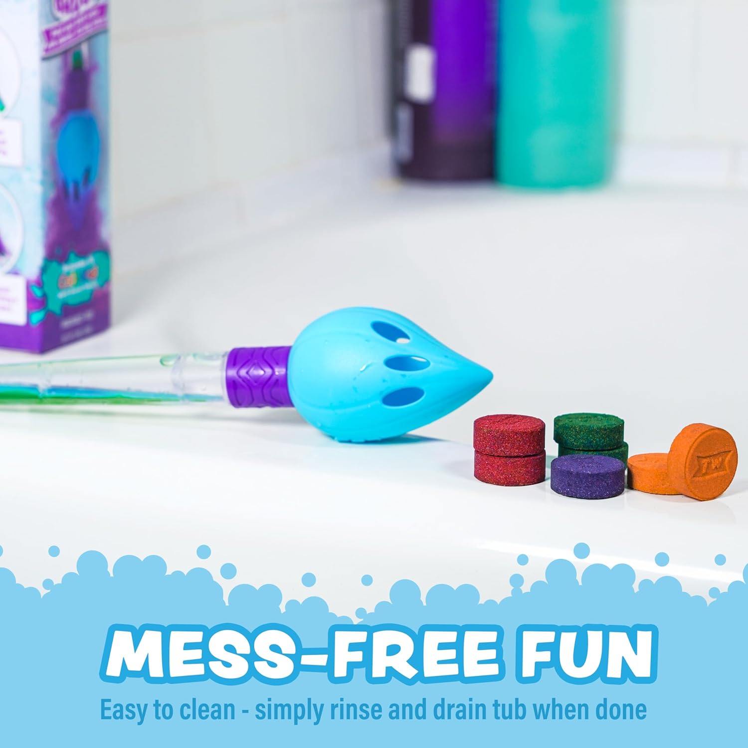 Kids Bath Color Brush & Bomb Set
