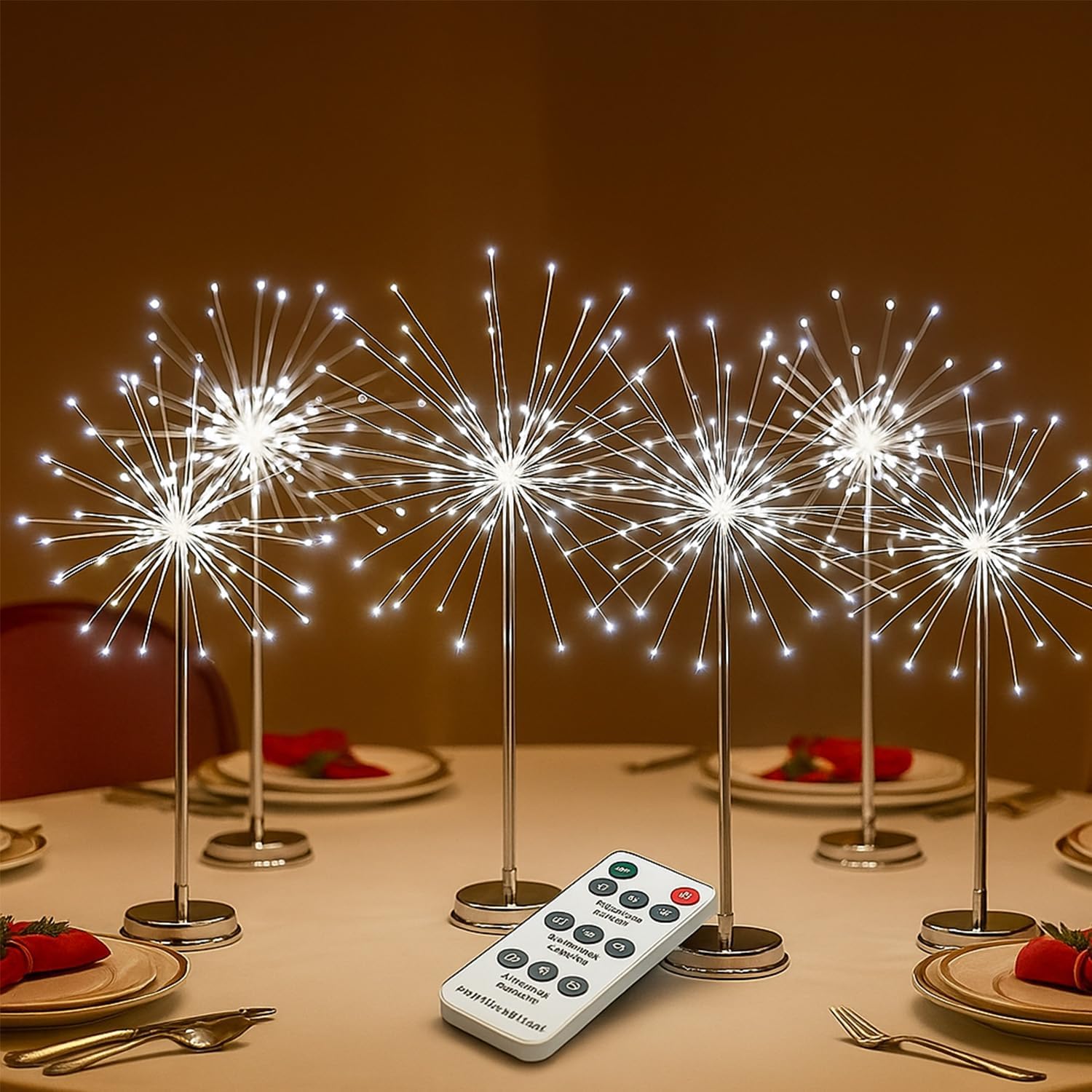 Fairy Tree Mini Table Starburst Lights with Remote & Timer