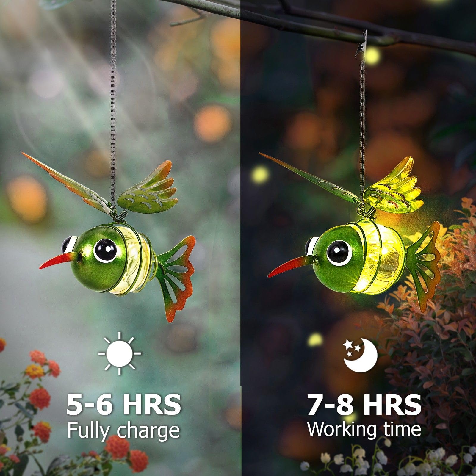 Solar Hanging Insect Lights LED Outdoor Waterproof