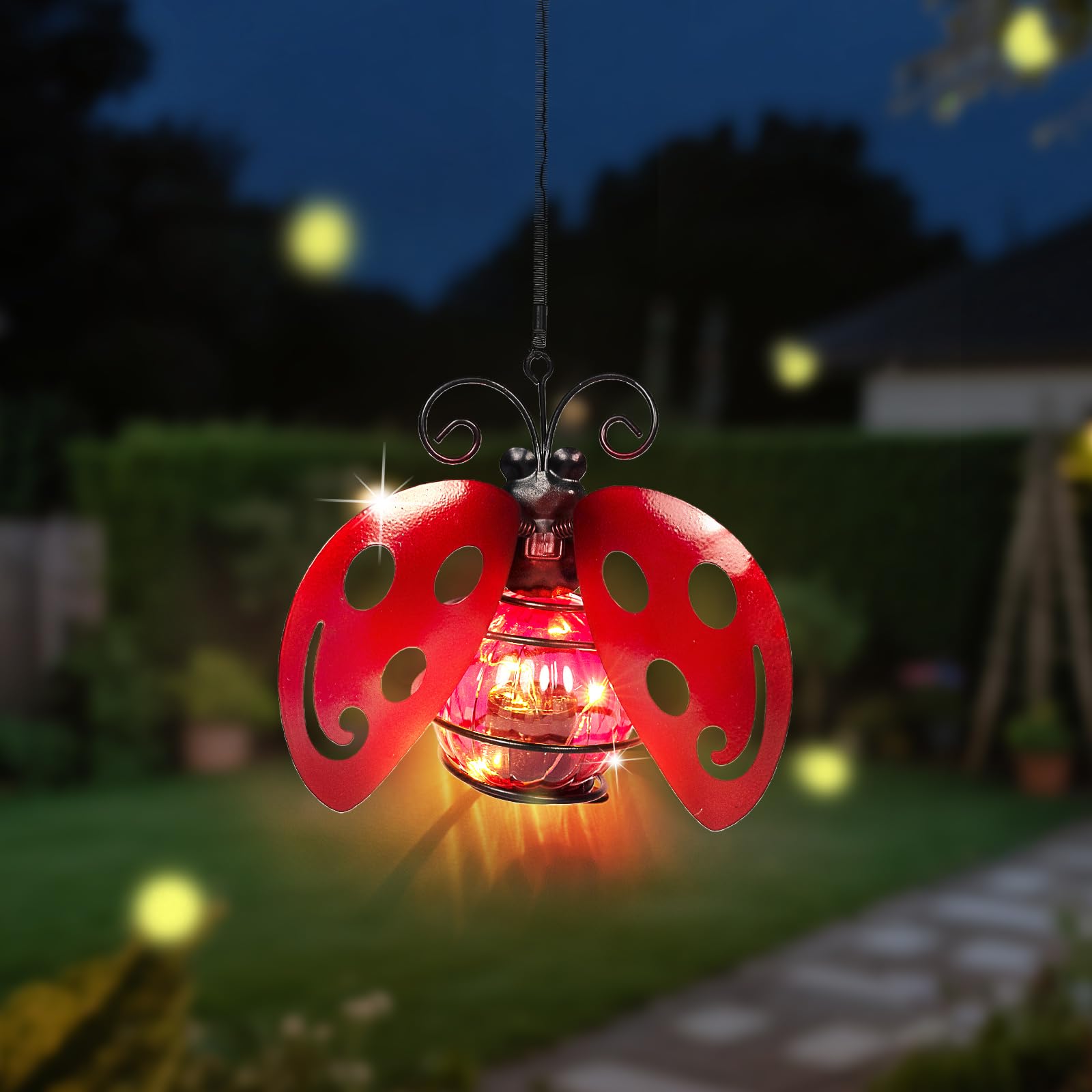 Solar Hanging Insect Lights LED Outdoor Waterproof
