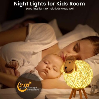 Warm Glow Woven Sheep Night Light
