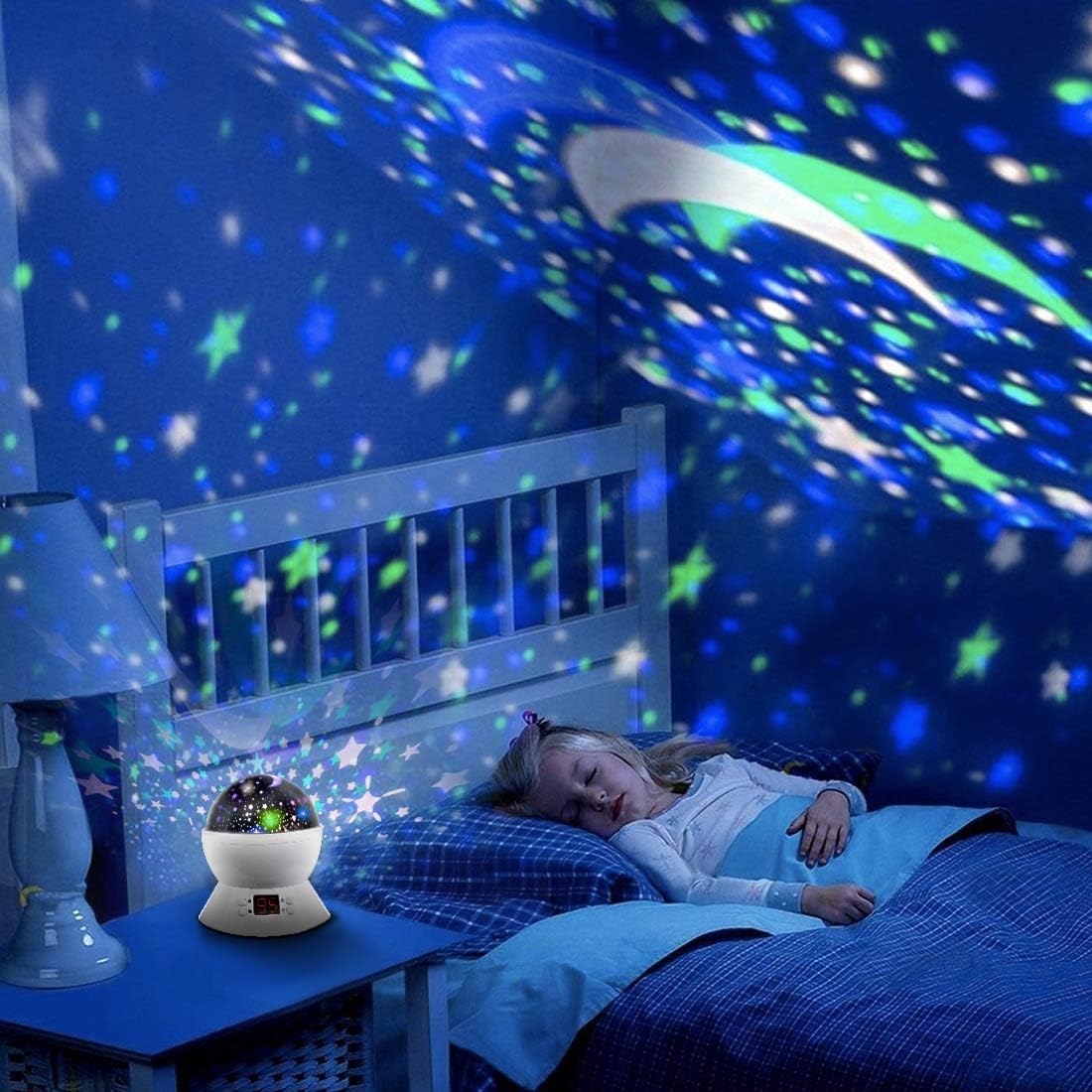 Snowflake Projector Night Light with Timer