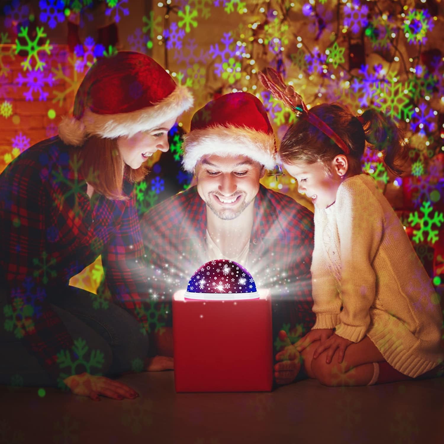 Snowflake Projector Night Light with Timer