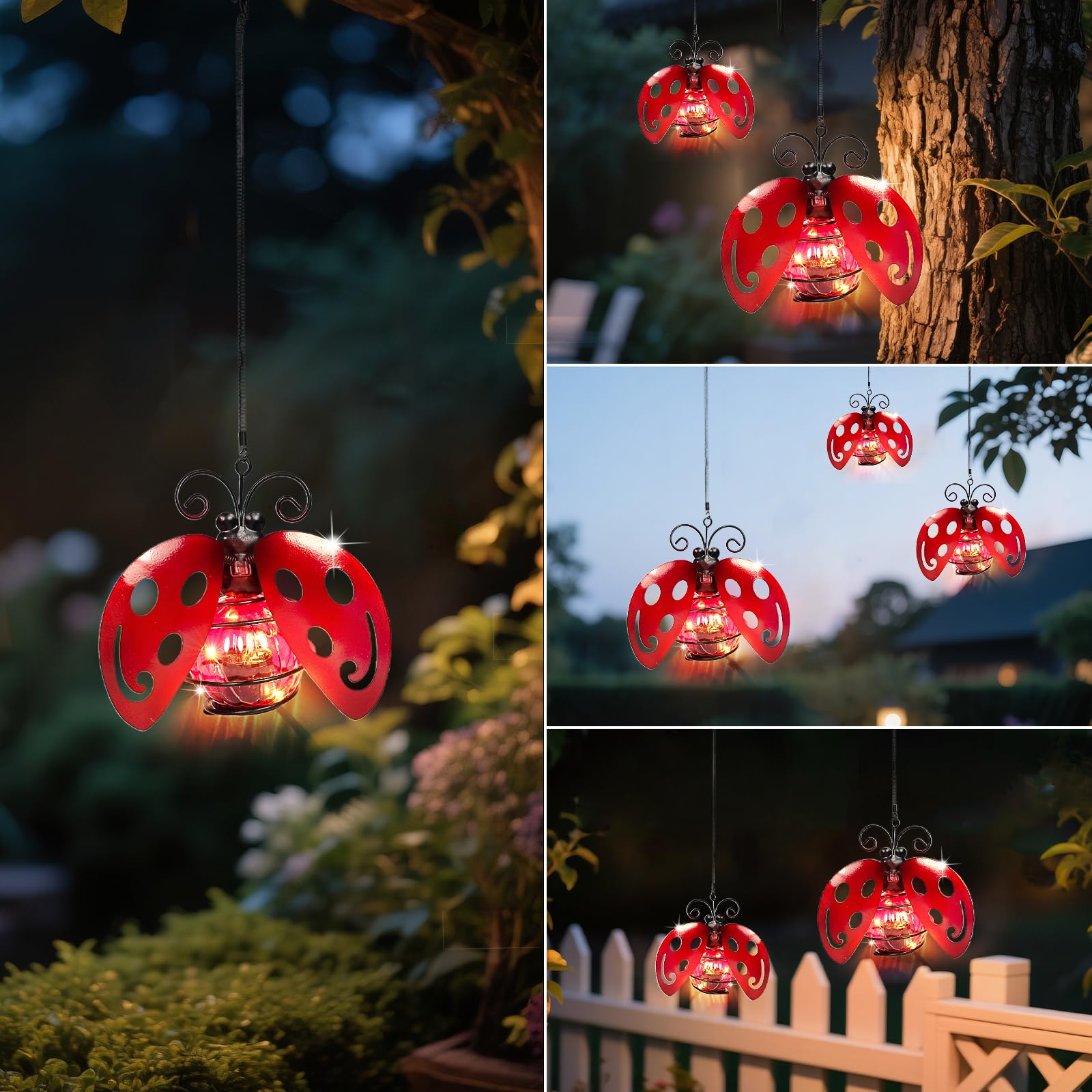 Solar Hanging Insect Lights LED Outdoor Waterproof