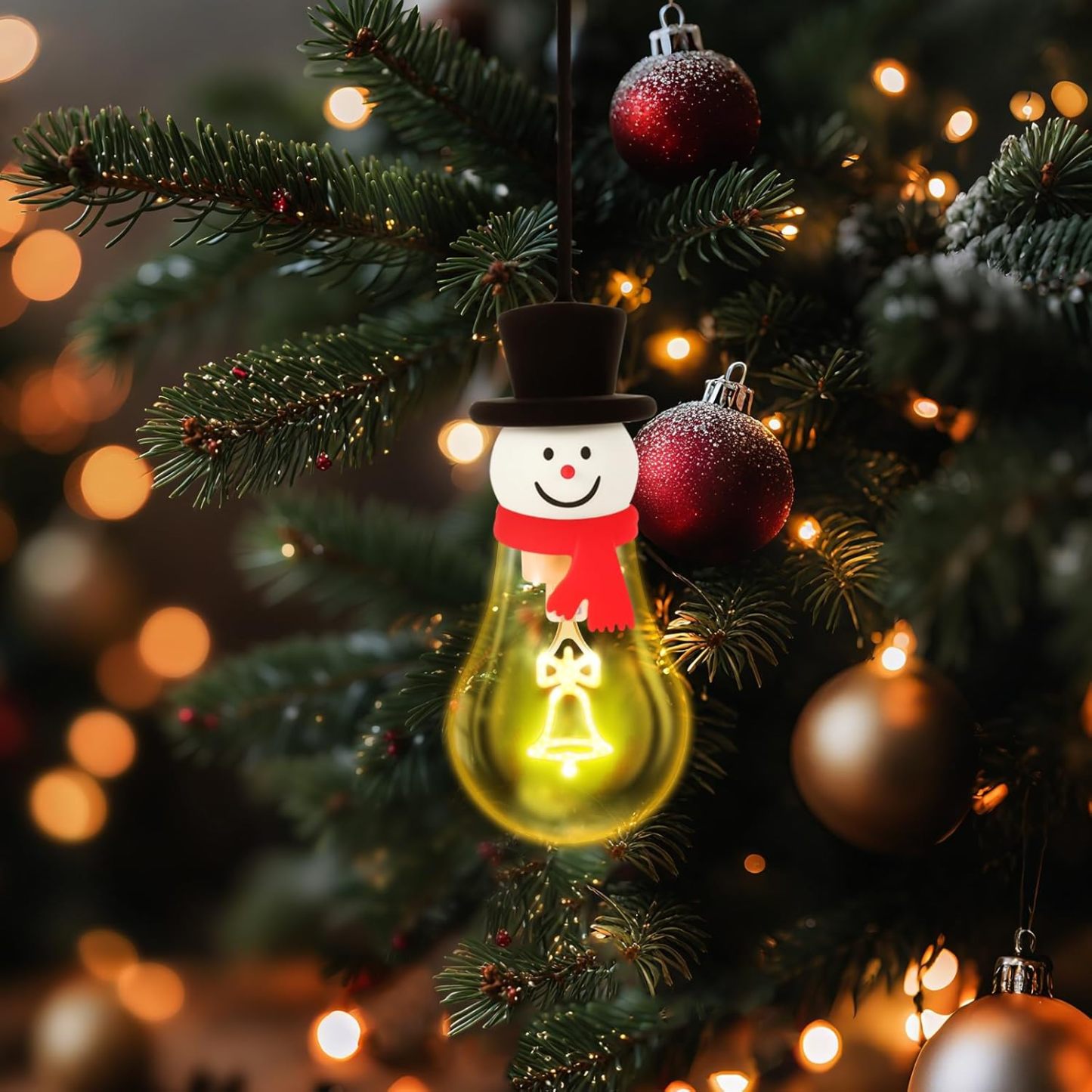 Christmas Snowman Bulb Light Hanging Night Light