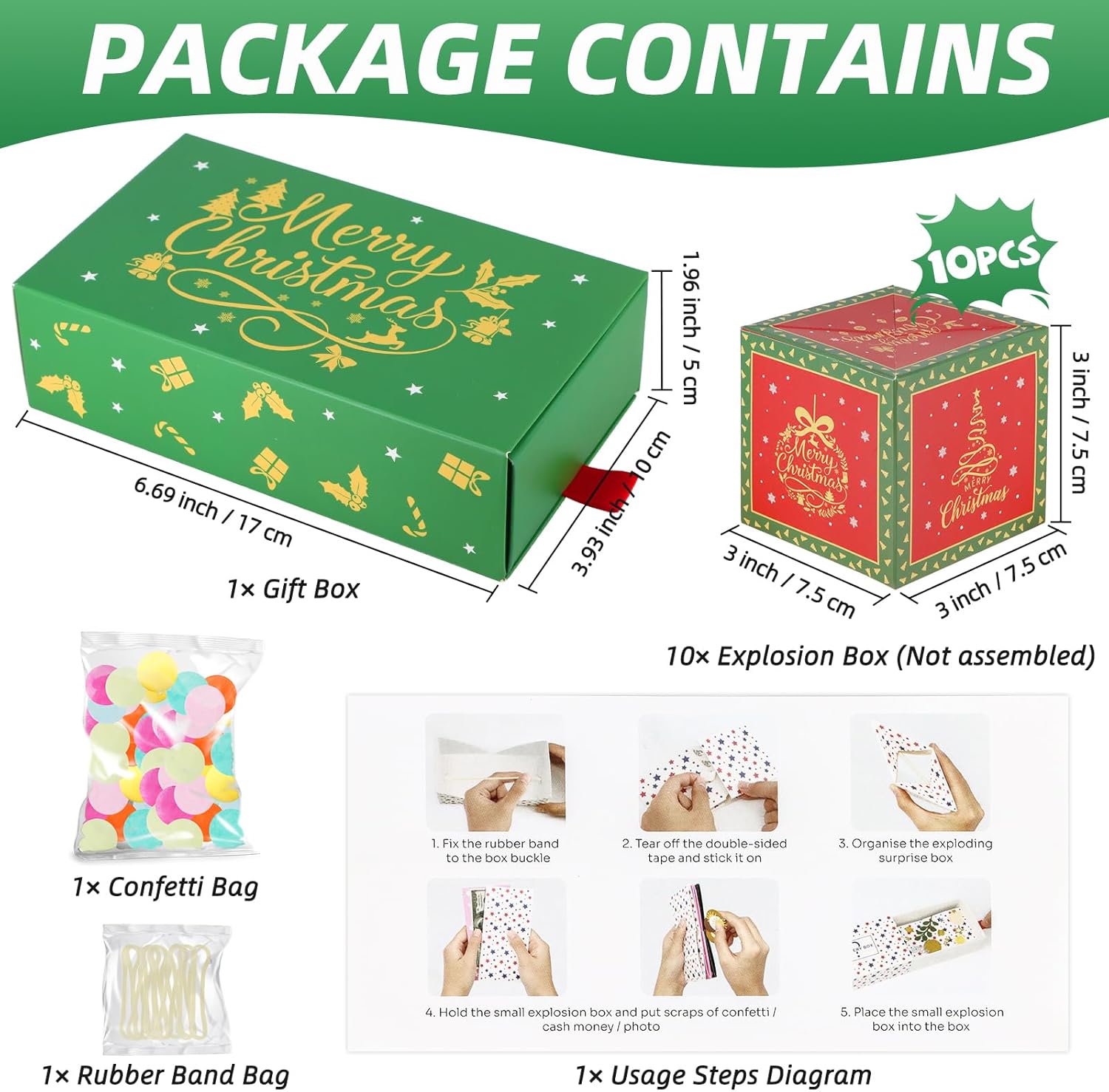 Christmas Surprise Gift Box Explosion for Money