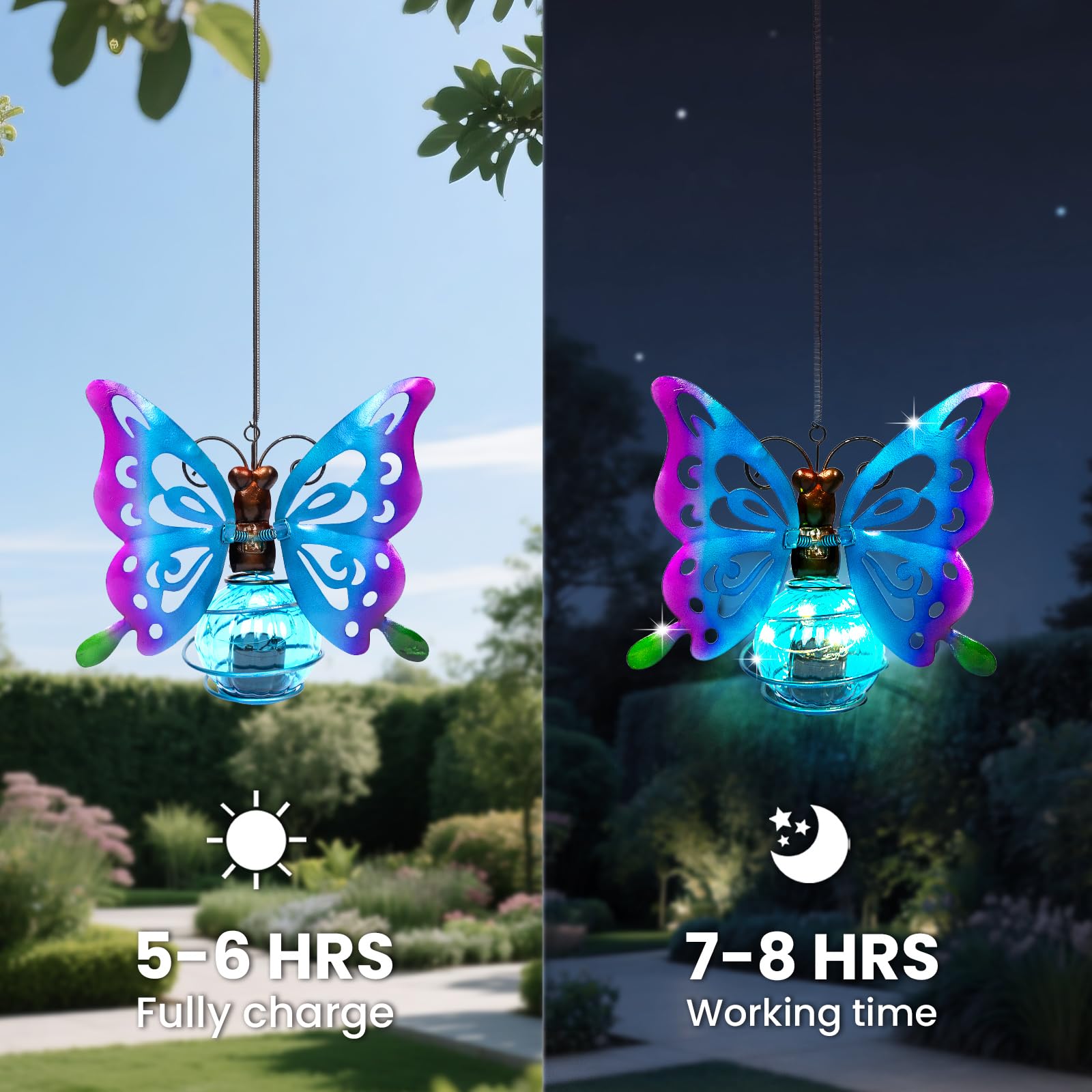 Solar Hanging Insect Lights LED Outdoor Waterproof