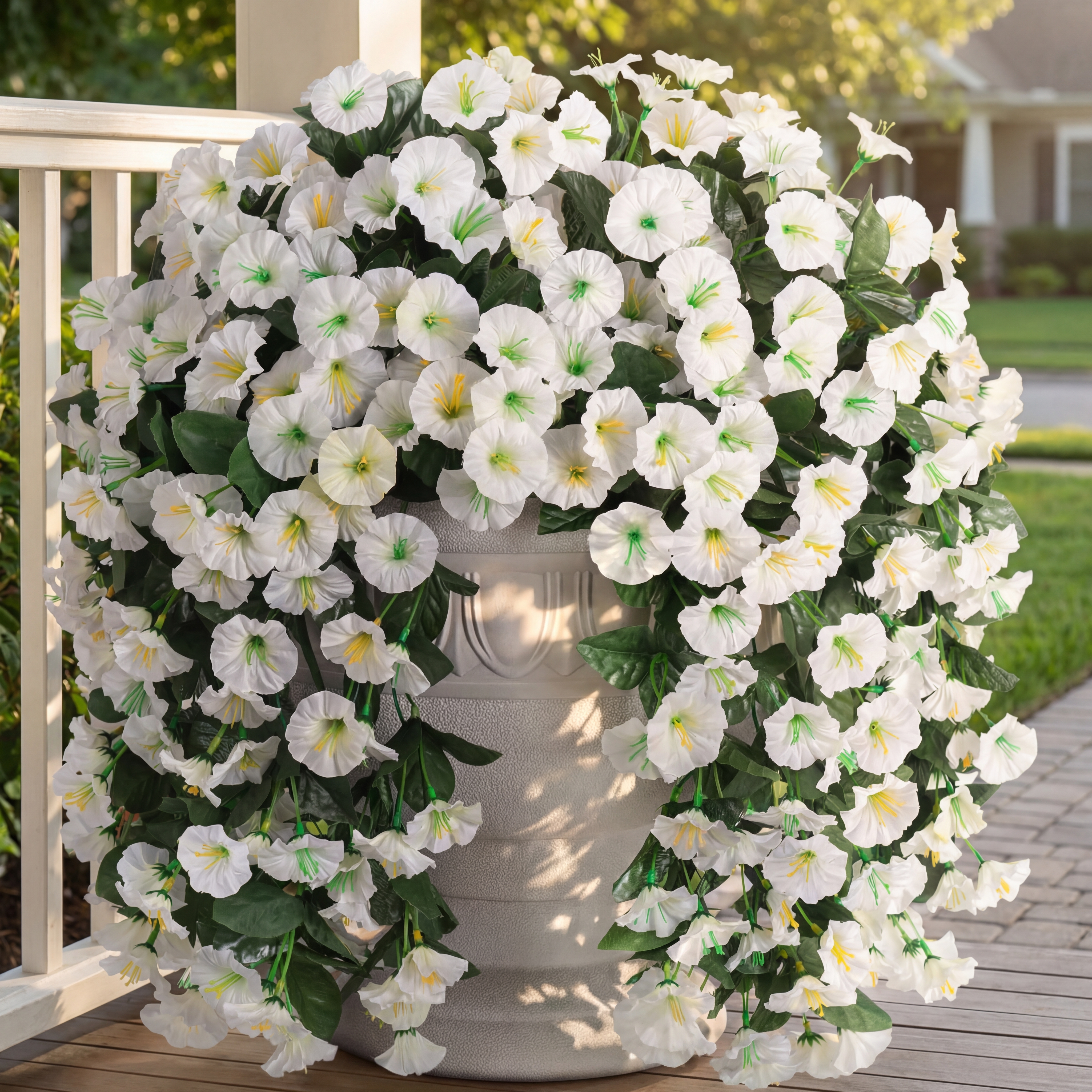 UV-Resistant Artificial Morning Glory Hanging Flowers