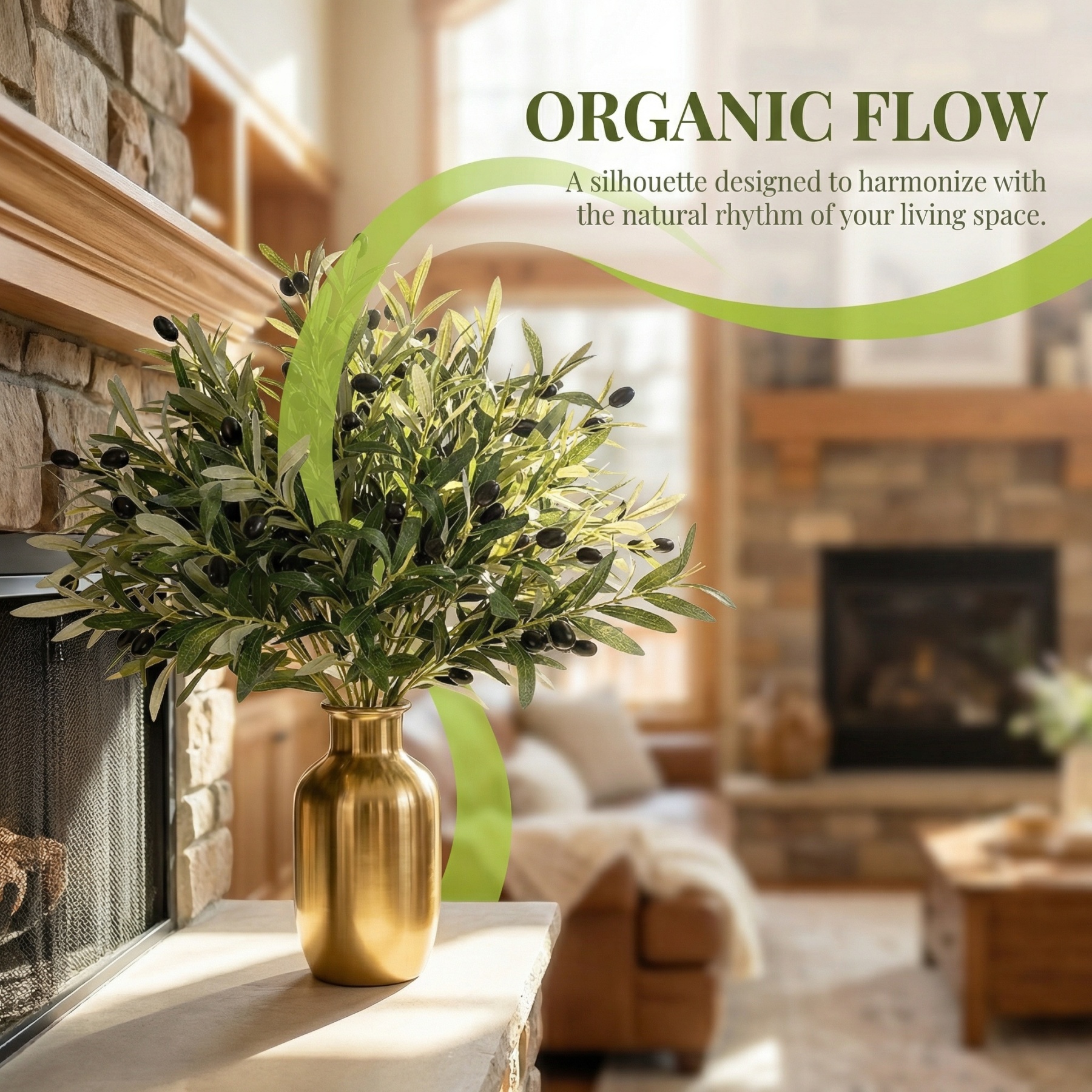 Artificial Olive Branch Arrangement