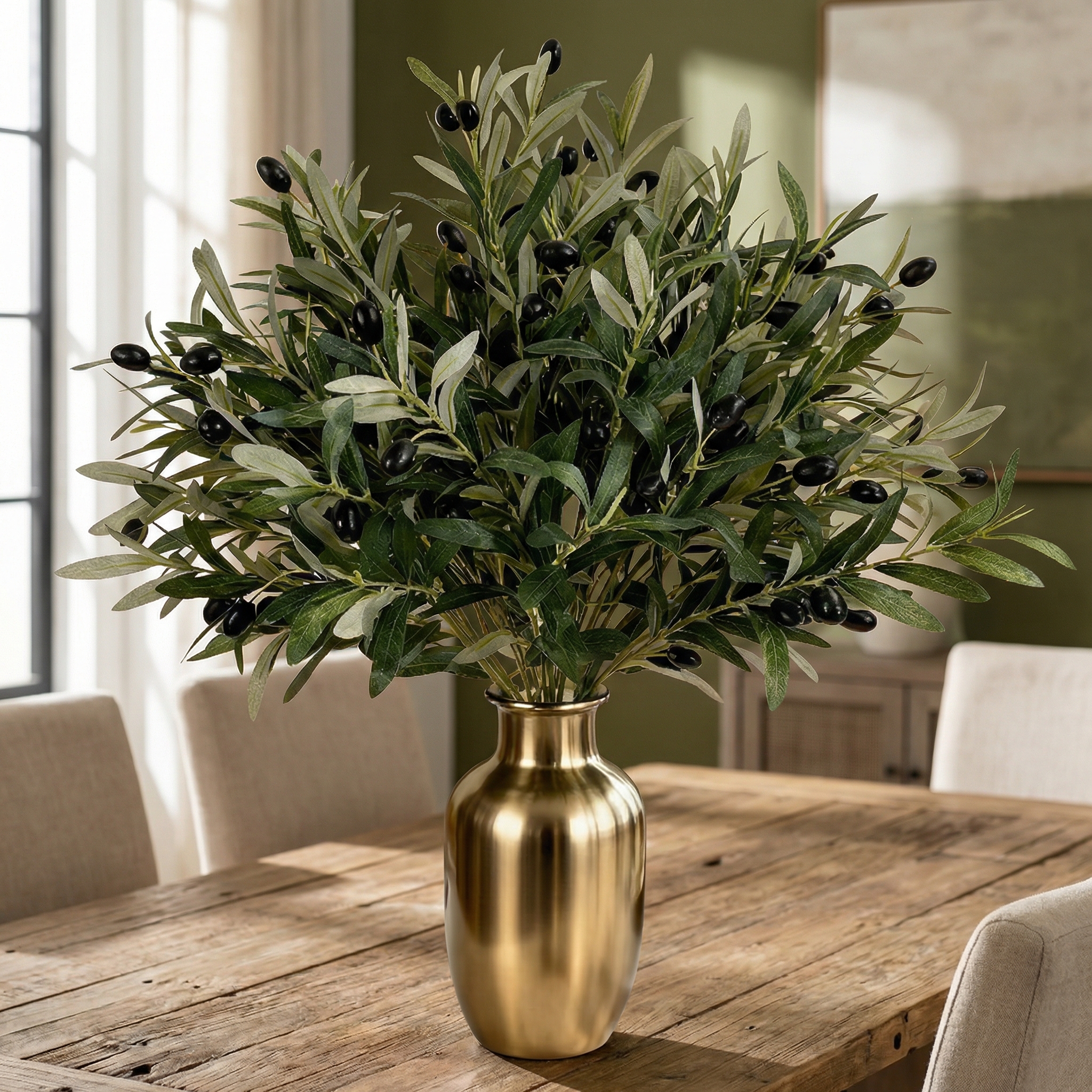 Artificial Olive Branch Arrangement