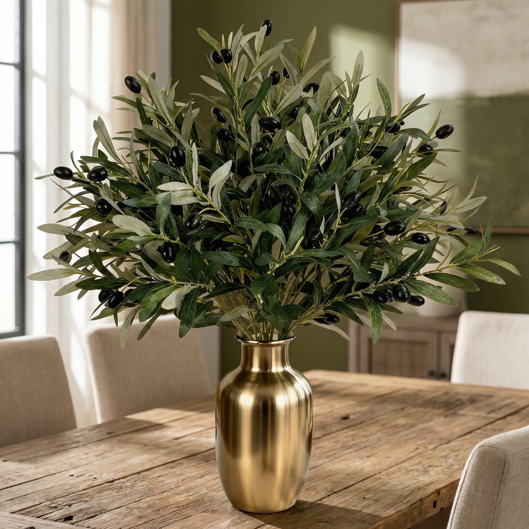 Artificial Olive Branch Arrangement