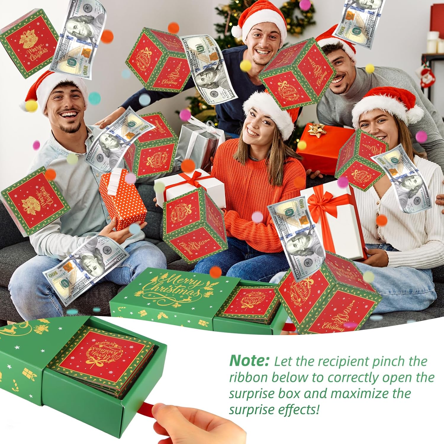 Christmas Surprise Gift Box Explosion for Money