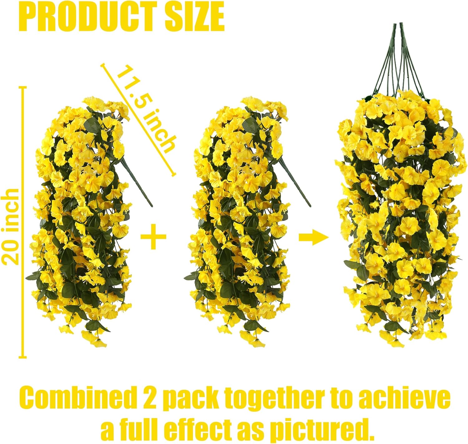 UV-Resistant Artificial Morning Glory Hanging Arrangement