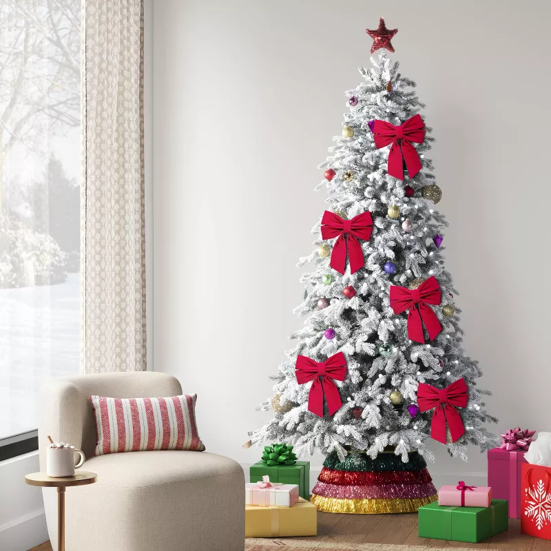 Red Velvet Christmas Bows for Tree, Wreath, and Chair Decoration