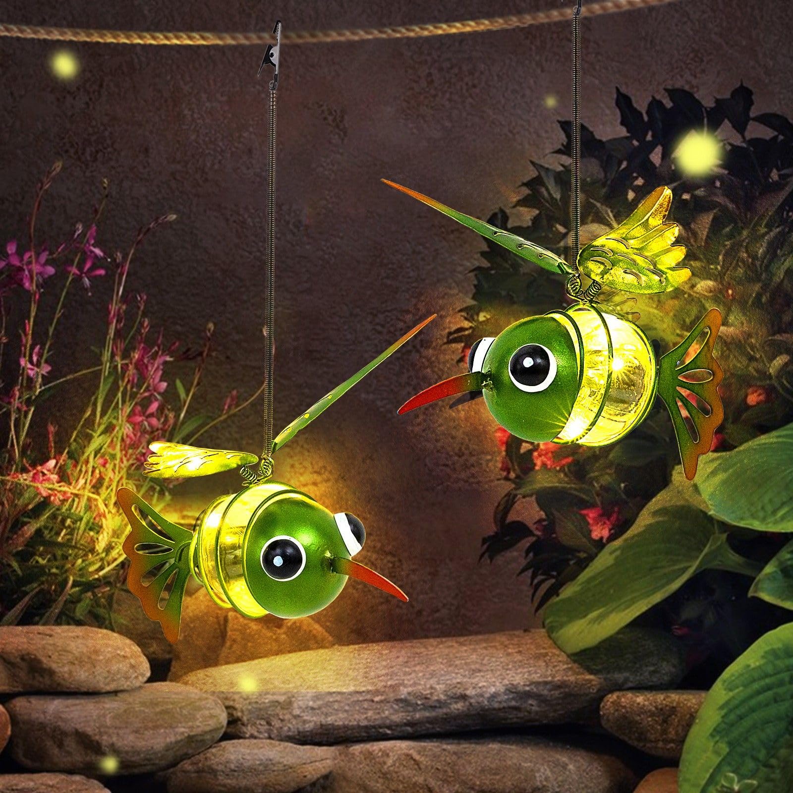 Solar Hanging Insect Lights LED Outdoor Waterproof