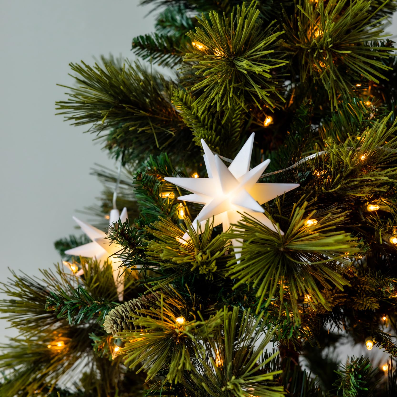 8-Pack LED 3D Star String Lights