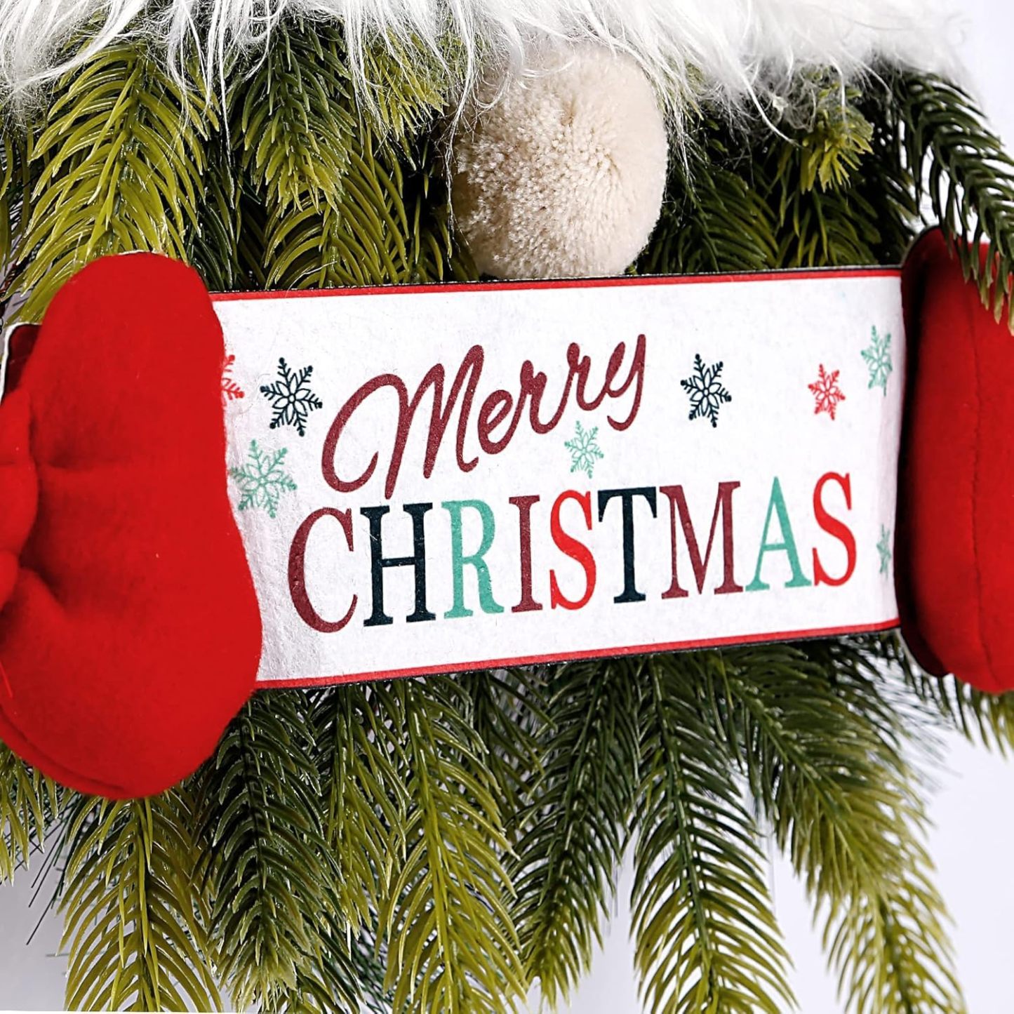 Christmas Gnome Wreath with Lights