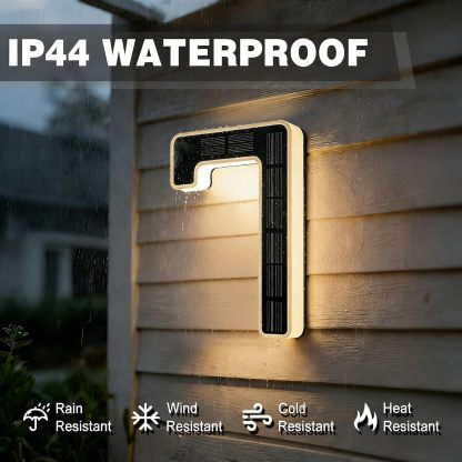 Modern Solar LED Illuminated House Number