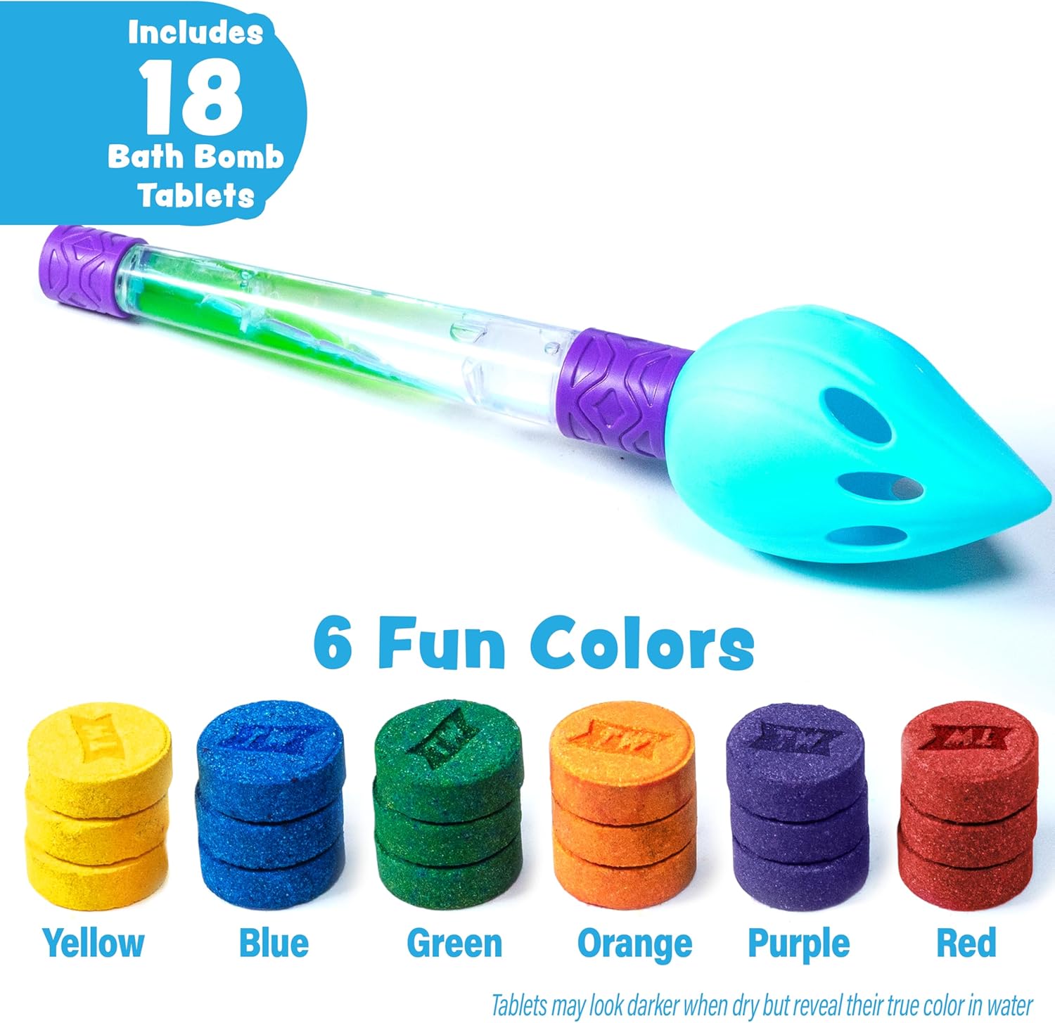 Kids Bath Color Brush & Bomb Set