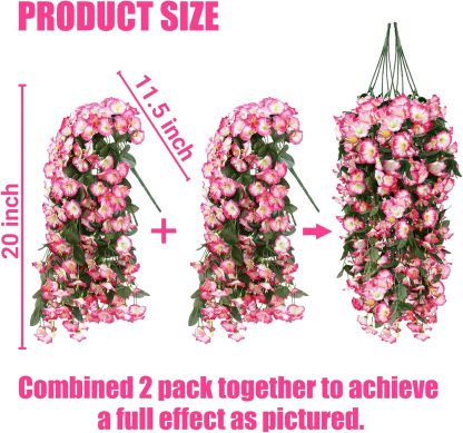 UV-Resistant Artificial Morning Glory Hanging Arrangement