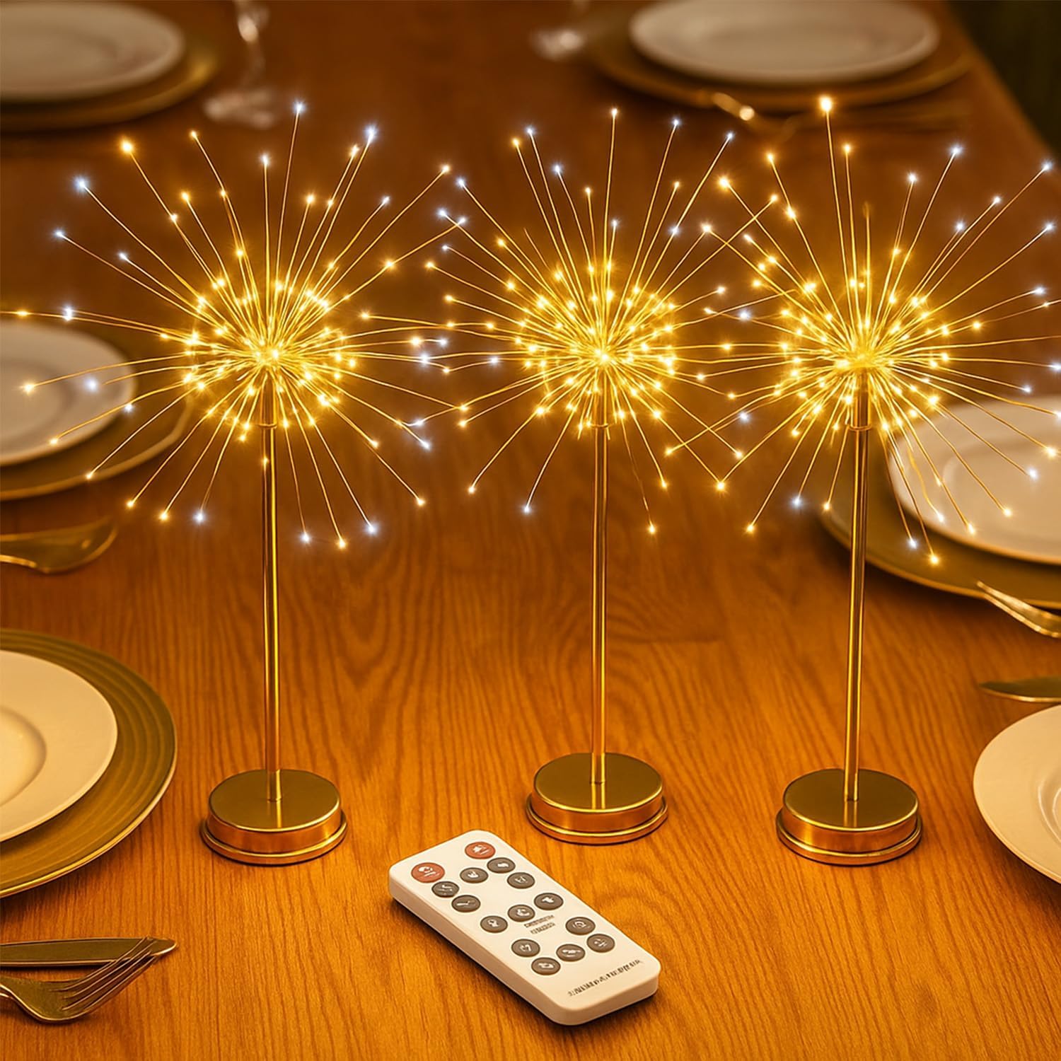 Fairy Tree Mini Table Starburst Lights with Remote & Timer