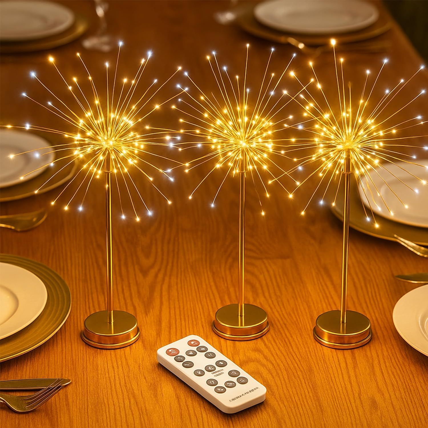 Fairy Tree Mini Table Starburst Lights with Remote & Timer